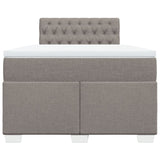 Box Spring Bed with Mattress Taupe 120x200 cm Fabric