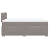 Box Spring Bed with Mattress Taupe 120x200 cm Fabric