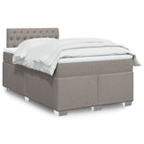 Box Spring Bed with Mattress Taupe 120x200 cm Fabric