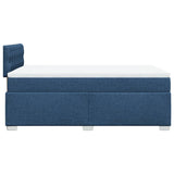 Box Spring Bed with Mattress Blue 120x200 cm Fabric