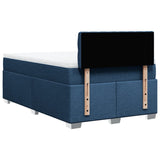 Box Spring Bed with Mattress Blue 120x200 cm Fabric