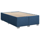 Box Spring Bed with Mattress Blue 120x200 cm Fabric