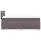 Box Spring Bed with Mattress Grey 90x190 cm Faux Leather