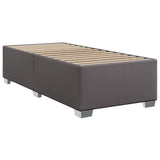 Box Spring Bed with Mattress Grey 90x190 cm Faux Leather