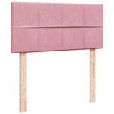 Box Spring Bed with Mattress Pink 90x190 cm Velvet