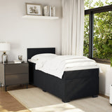 Box Spring Bed with Mattress Black 100x200 cm Velvet