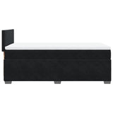 Box Spring Bed with Mattress Black 100x200 cm Velvet