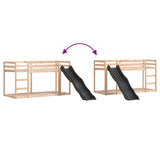 Bunk Bed with Slide&Ladder without Mattress 80x200 cm