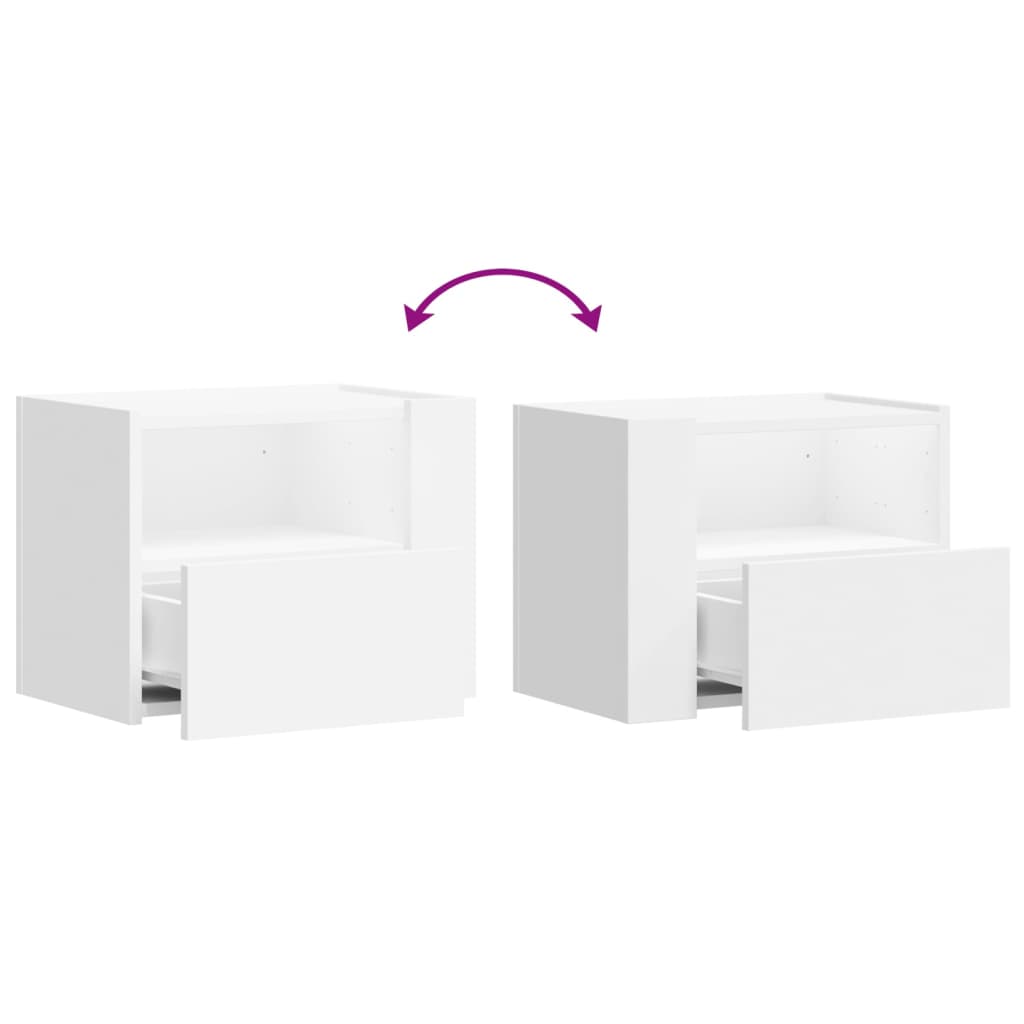 Wall-mounted Bedside Cabinet White 45x30x35 cm