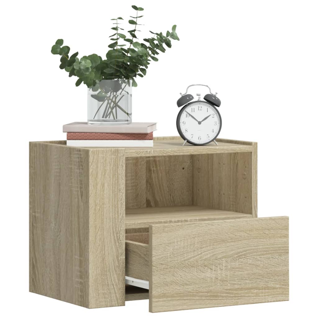 Wall-mounted Bedside Cabinets 2 pcs Sonoma Oak 45x30x35 cm