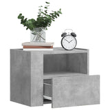 Wall-mounted Bedside Cabinets 2 pcs Concrete Grey 45x30x35 cm