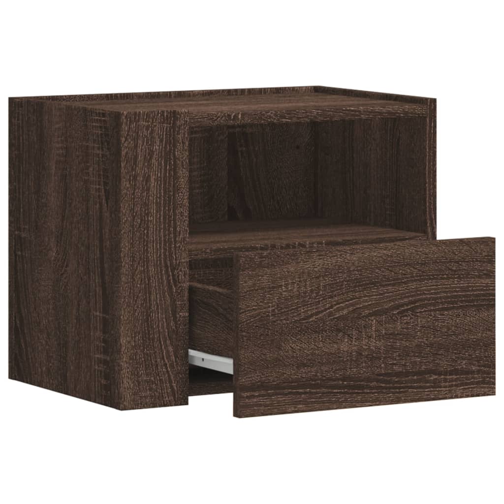 Wall-mounted Bedside Cabinets 2 pcs Brown Oak 45x30x35 cm