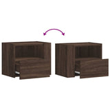 Wall-mounted Bedside Cabinets 2 pcs Brown Oak 45x30x35 cm