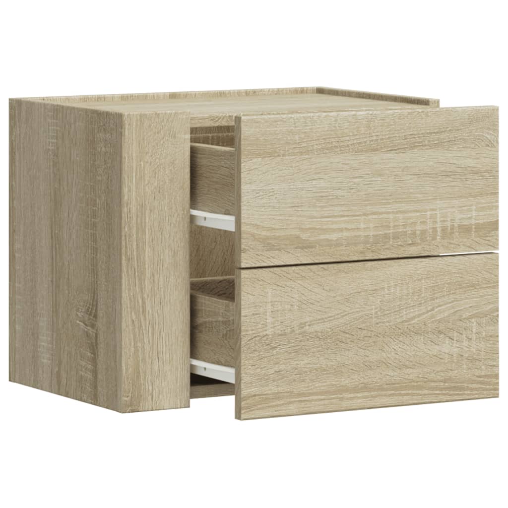 Wall-mounted Bedside Cabinets 2 pcs Sonoma Oak 45x30x35 cm