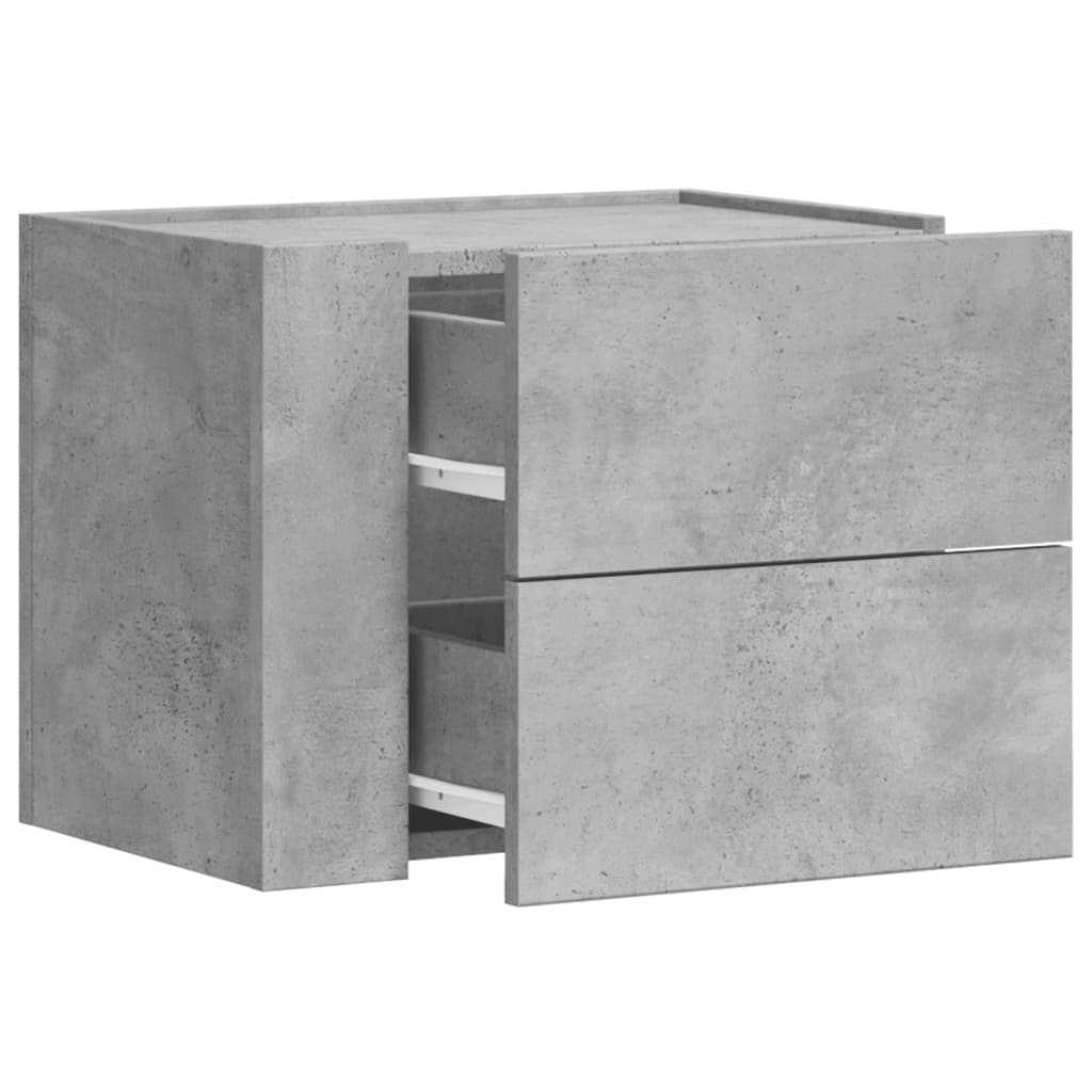 Wall-mounted Bedside Cabinets 2 pcs Concrete Grey 45x30x35 cm