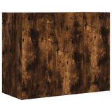 Wall Cabinet Smoked Oak 75x35x60 cm Engineered Wood