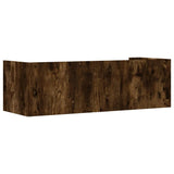 Wall Shelf Smoked Oak 100x35x30.5 cm Engineered Wood