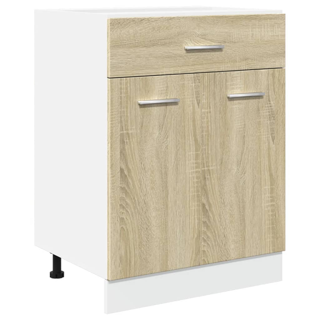 Drawer Bottom Cabinet Lyon Sonoma Oak 60x46x81.5 cm Engineered Wood