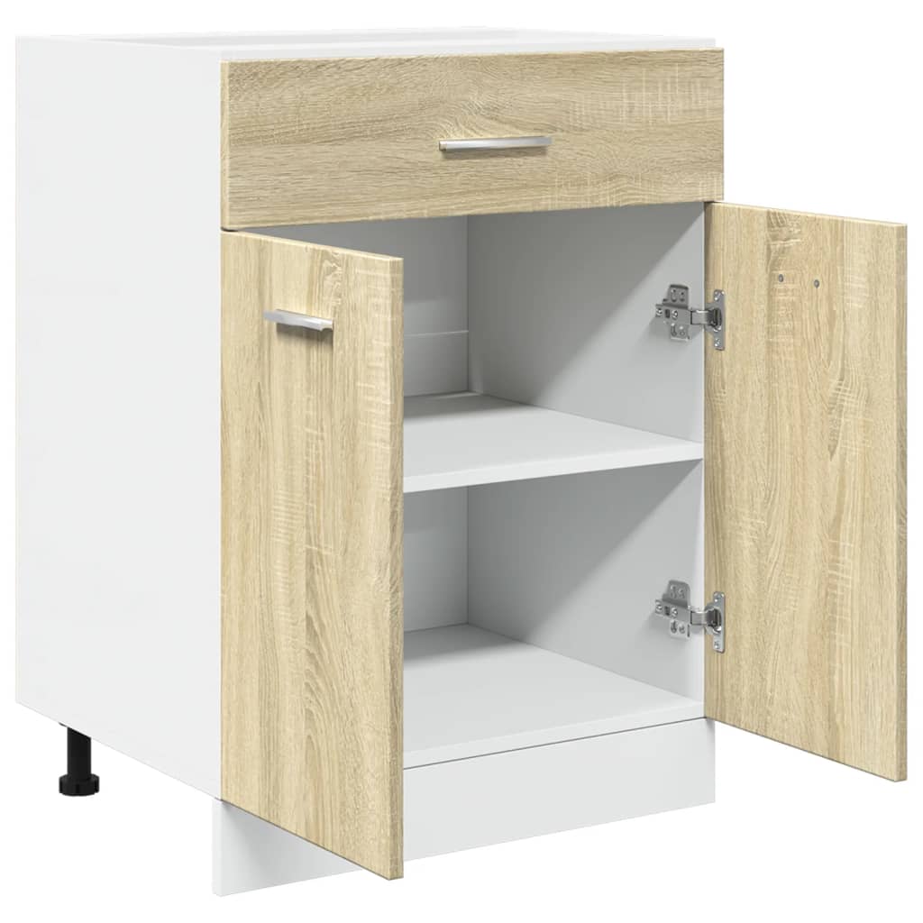 Drawer Bottom Cabinet Lyon Sonoma Oak 60x46x81.5 cm Engineered Wood