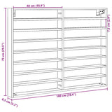 Vitrine Cabinet White 100x8.5x75 cm Engineered Wood