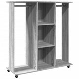 Wardrobe with Wheels Grey Sonoma 102x38x110 cm Engineered Wood