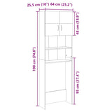 Washing Machine Cabinet Sonoma Oak 64x25.5x190 cm Engineered Wood