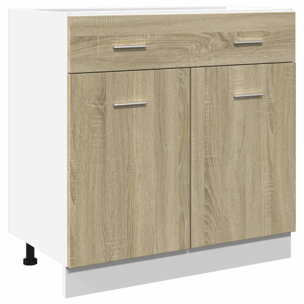 Drawer Bottom Cabinet Lyon Sonoma Oak 80x46x81.5 cm Engineered Wood