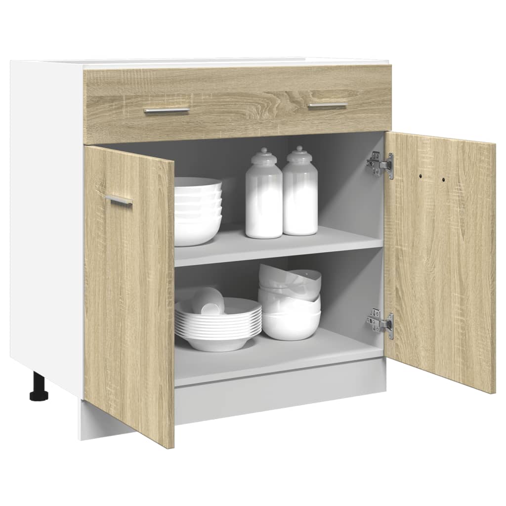 Drawer Bottom Cabinet Lyon Sonoma Oak 80x46x81.5 cm Engineered Wood