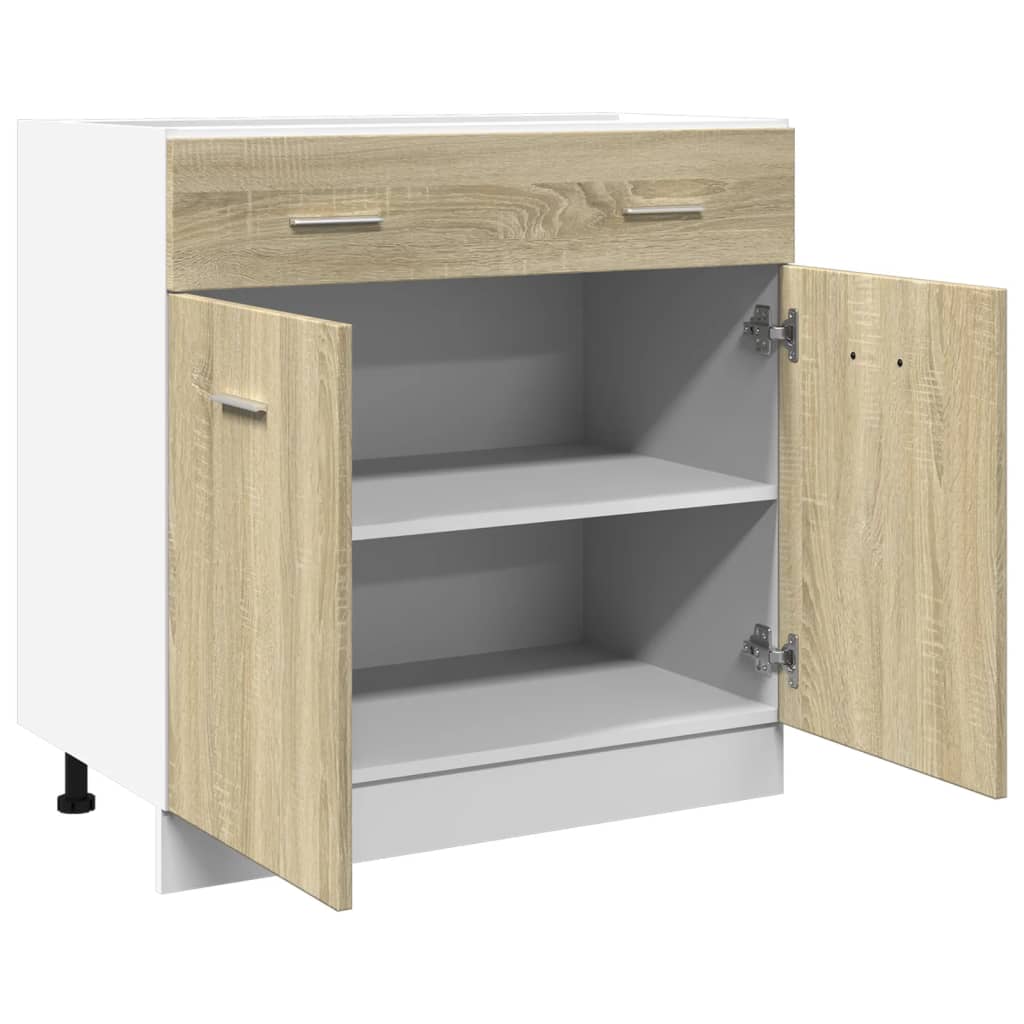 Drawer Bottom Cabinet Lyon Sonoma Oak 80x46x81.5 cm Engineered Wood