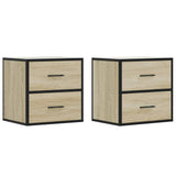 Wall-mounted Bedside Cabinets 2 pcs Sonoma Oak 40x31x39.5 cm