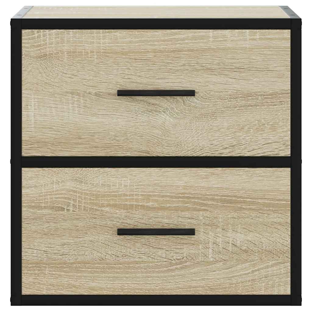 Wall-mounted Bedside Cabinets 2 pcs Sonoma Oak 40x31x39.5 cm