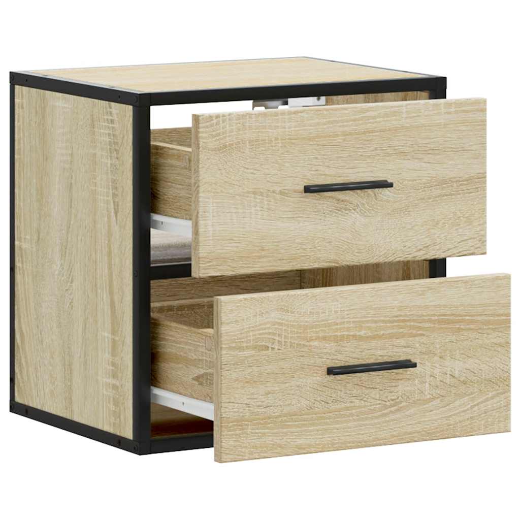 Wall-mounted Bedside Cabinets 2 pcs Sonoma Oak 40x31x39.5 cm