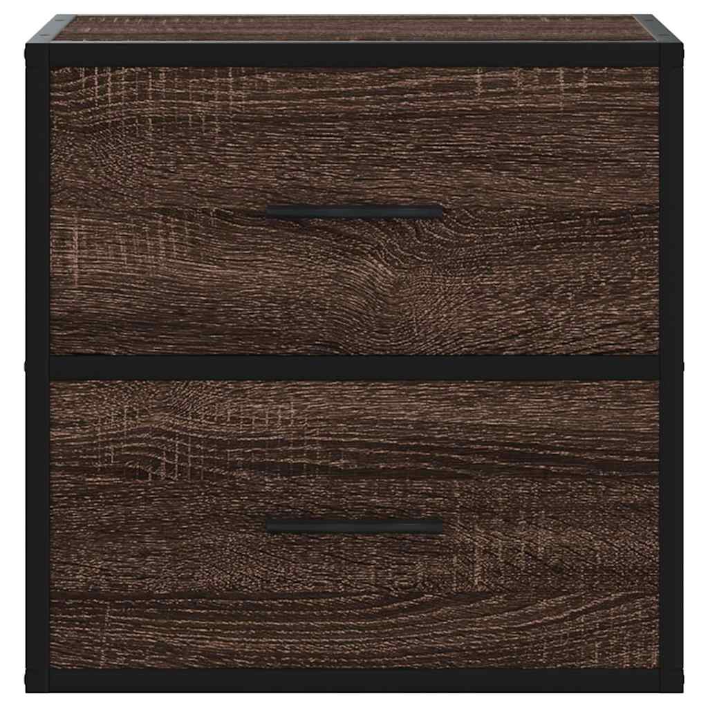 Wall-mounted Bedside Cabinets 2 pcs Brown Oak 40x31x39.5 cm