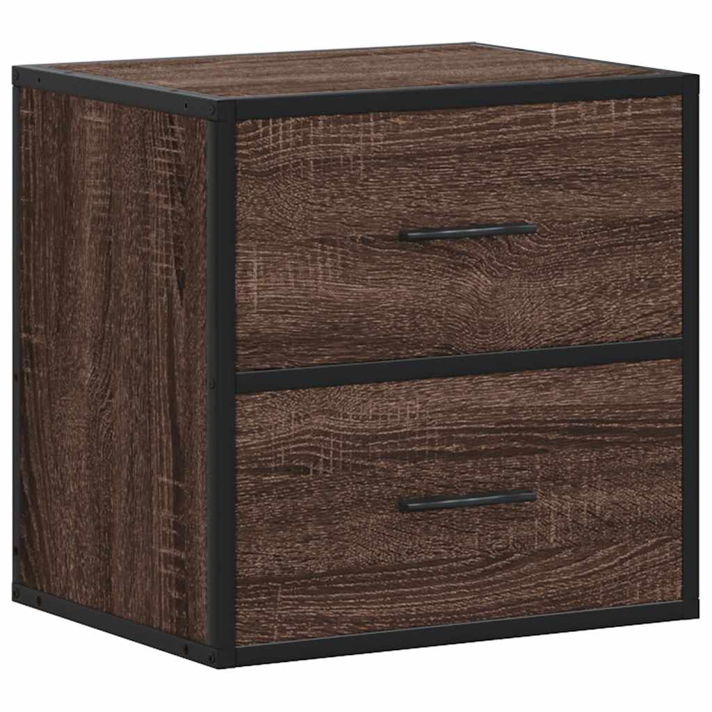 Wall-mounted Bedside Cabinets 2 pcs Brown Oak 40x31x39.5 cm