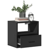 Wall-mounted Bedside Cabinets 2 pcs Black 40x31x39.5 cm