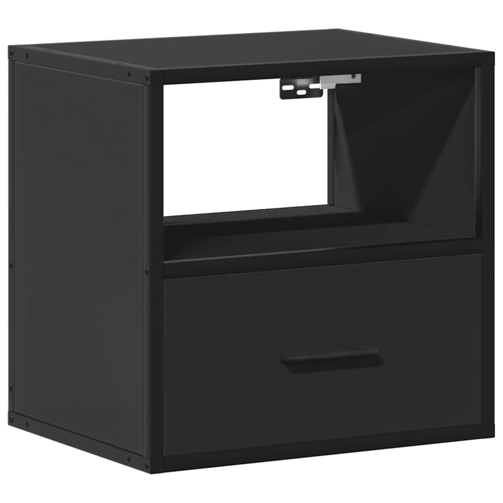 Wall-mounted Bedside Cabinets 2 pcs Black 40x31x39.5 cm