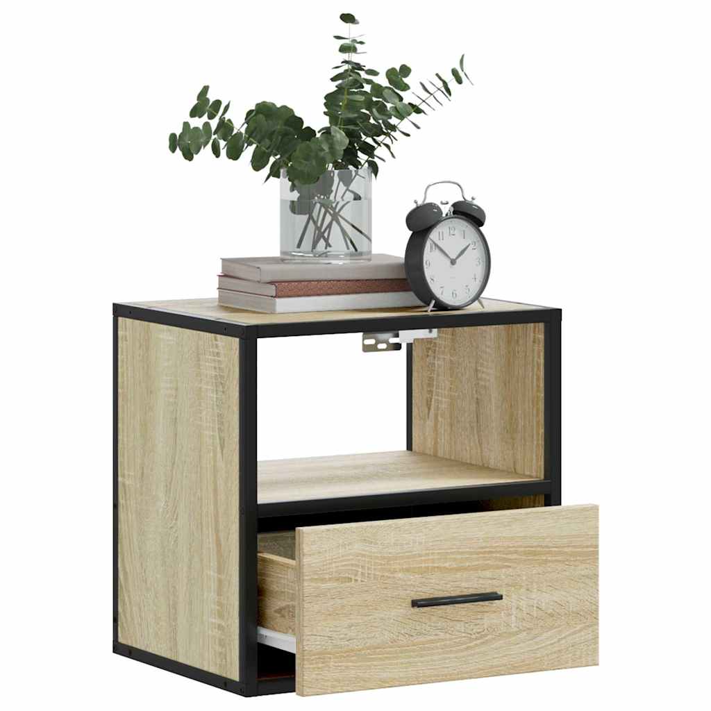 Wall-mounted Bedside Cabinets 2 pcs Sonoma Oak 40x31x39.5 cm