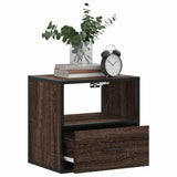 Wall-mounted Bedside Cabinets 2 pcs Brown Oak 40x31x39.5 cm