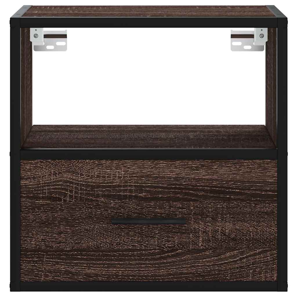 Wall-mounted Bedside Cabinets 2 pcs Brown Oak 40x31x39.5 cm