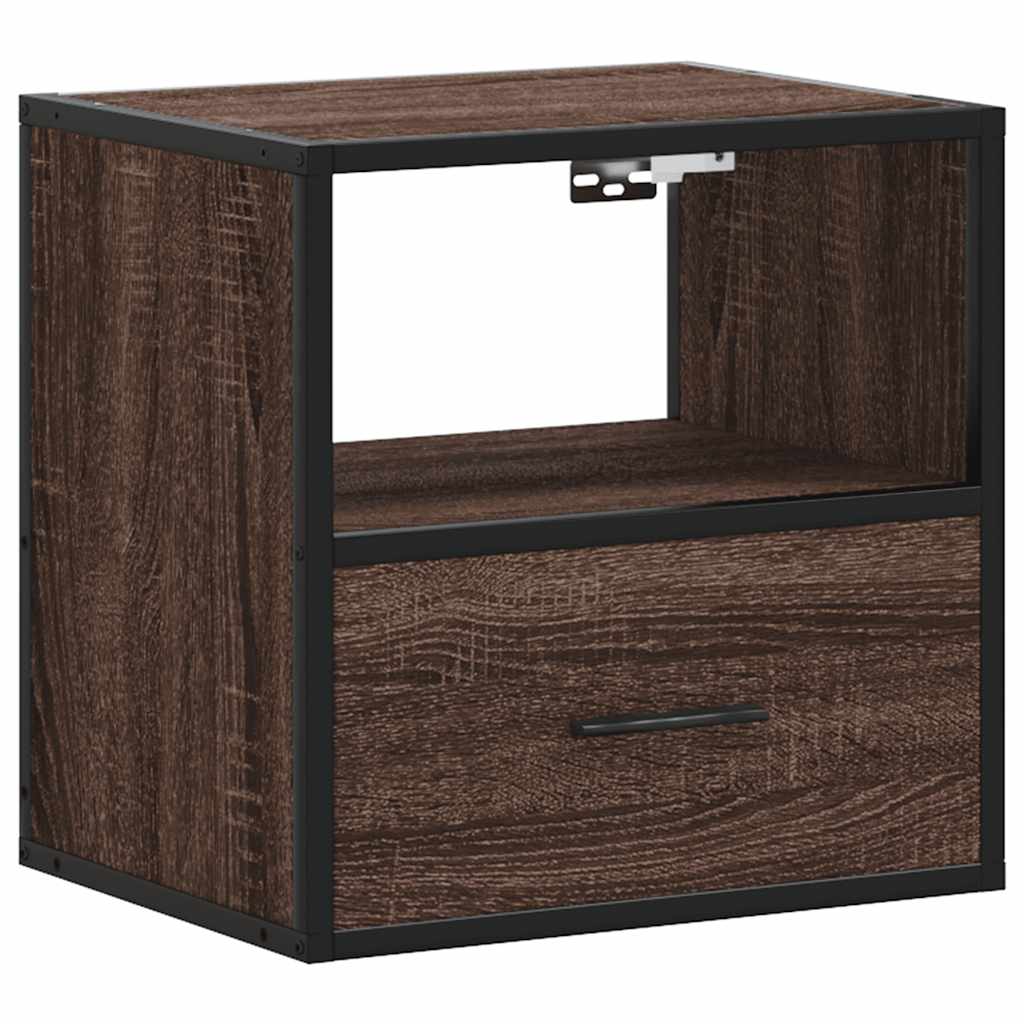 Wall-mounted Bedside Cabinets 2 pcs Brown Oak 40x31x39.5 cm