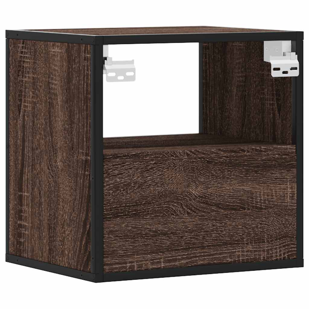 Wall-mounted Bedside Cabinets 2 pcs Brown Oak 40x31x39.5 cm