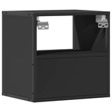 Wall-mounted Bedside Cabinets 2 pcs Black 40x31x39.5 cm