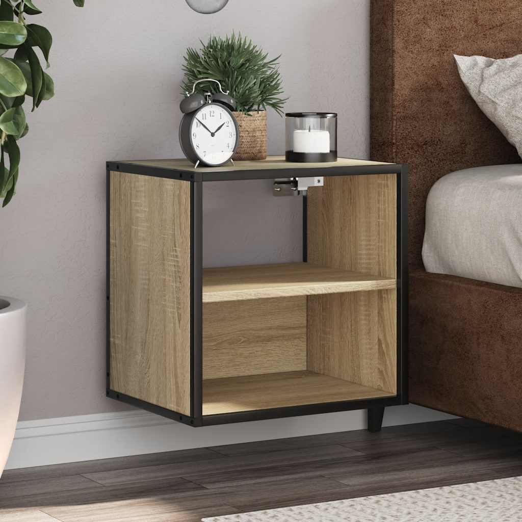 Wall-mounted Bedside Cabinets 2 pcs Sonoma Oak 40x31x39.5 cm