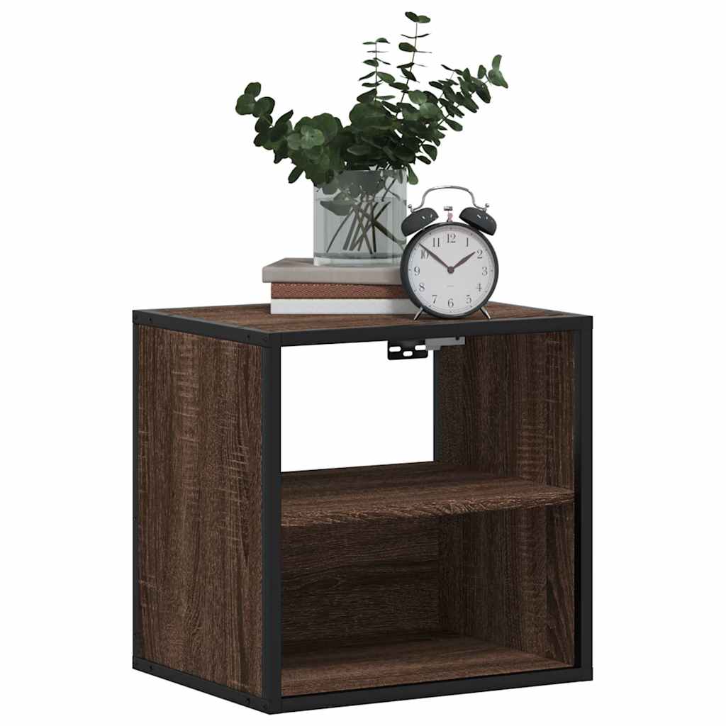 Wall-mounted Bedside Cabinets 2 pcs Brown Oak 40x31x39.5 cm