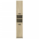 Bathroom Cabinet Sonoma Oak 32x34x188.5 cm Engineered Wood