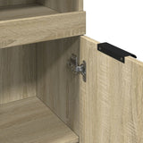 Bathroom Cabinet Sonoma Oak 32x34x188.5 cm Engineered Wood