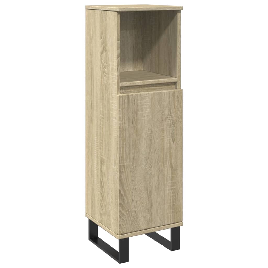 Bathroom Cabinet Sonoma Oak 30x30x100 cm Engineered Wood