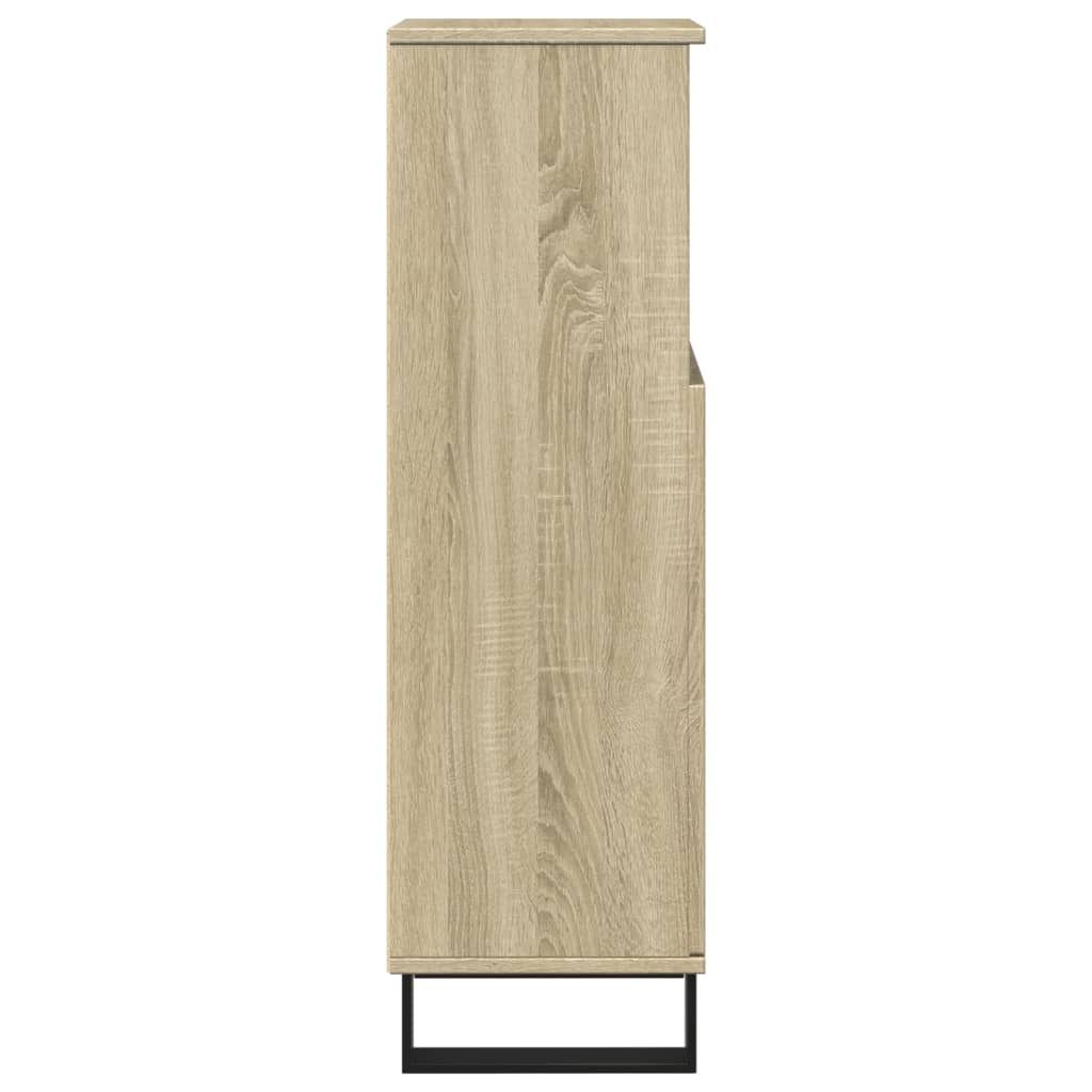 Bathroom Cabinet Sonoma Oak 30x30x100 cm Engineered Wood