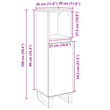 Bathroom Cabinet Sonoma Oak 30x30x100 cm Engineered Wood