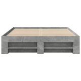 Bed Frame without Mattress Concrete Grey 140x200cm Engineered Wood